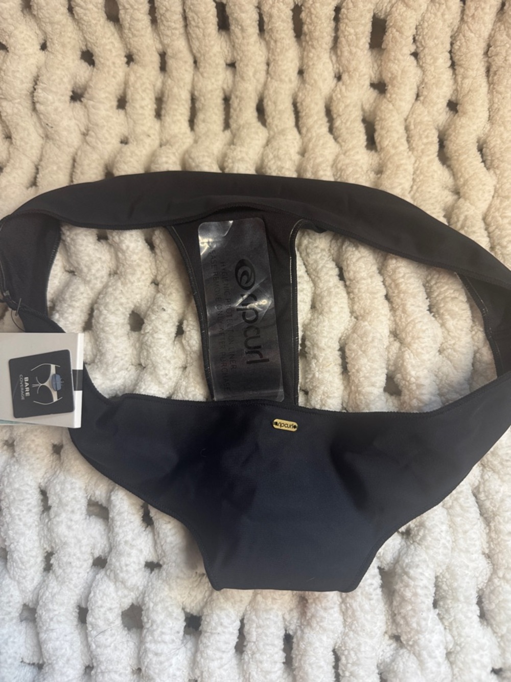 Rip Curl Black Bare Coverage Bikini Bottom - Picture 7 of 7